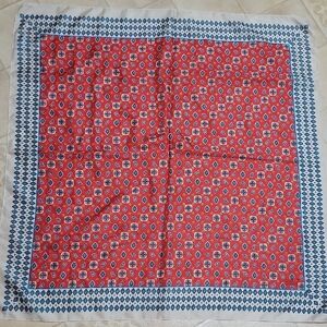 Vintage Sarah Coventry Paisley-Inspired Geometric Scarf | 31” | Made in Italy